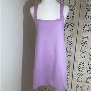 Lilac Square Neck Knit Tank Dress Zara no tag